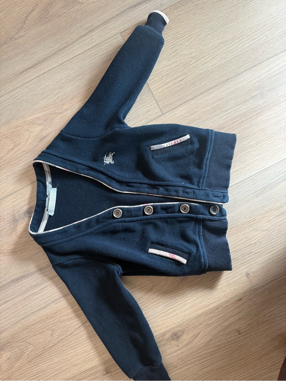 Burberry Toddler Navy Button-Front Cardigan